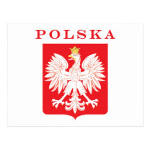 Bouclier de rouge de Polska Eagle Carte Postale