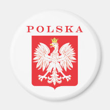 Bouclier de rouge de Polska Eagle Aimants Pour Réfrigérateur