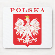 Bouclier de rouge de Polska Eagle Tapis De Souris