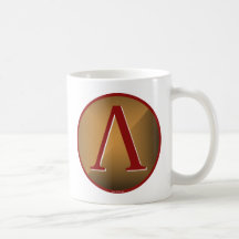 Bouclier spartiate de lambda tasses