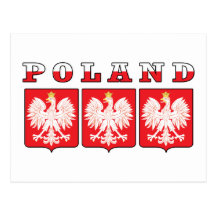 Boucliers de la Pologne Eagle Cartes Postales