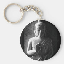 Bouddha découpé par monochrome porte-clé