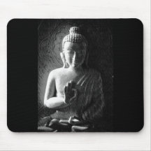 Bouddha découpé par monochrome tapis de souris