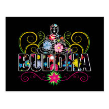 Bouddha en fleurs carte postale