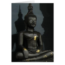 Bouddha noir… Nong Khai, Isaan, Thaïlande Cartes De Vœux
