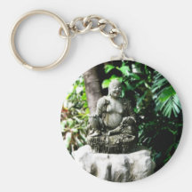 Bouddha riant thaïlandais dans le jardin porte-clés