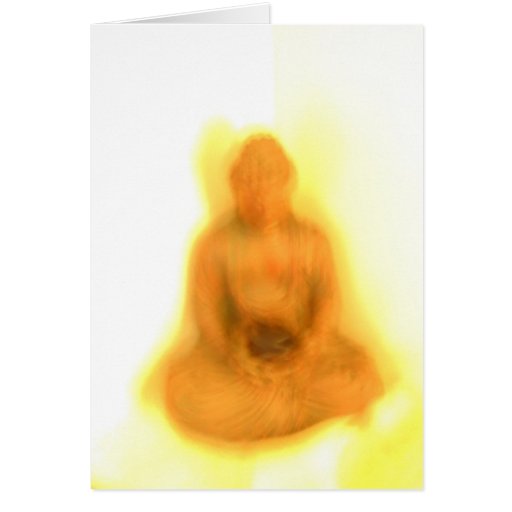 Bouddha rougeoyant carte de vœux