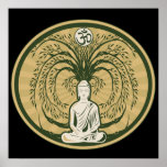Bouddha sous l'arbre de Bodhi Affiches