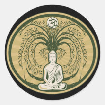 Bouddha sous l'arbre de Bodhi Autocollants
