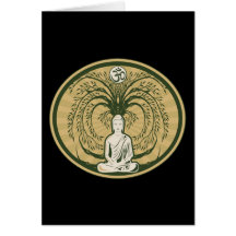 Bouddha sous l'arbre de Bodhi Carte De Vœux