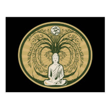 Bouddha sous l'arbre de Bodhi Cartes Postales