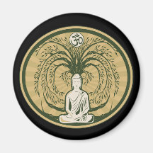 Bouddha sous l'arbre de Bodhi Aimant Pour Réfrigérateur
