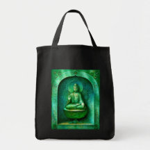 Bouddha vert sacs fourre-tout