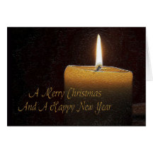 Bougie de Noël Carte De Vœux