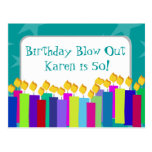 Bougies d'anniversaire carte postale