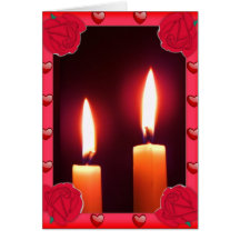 Bougies de carte de voeux
