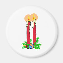 Bougies grandes de Noël Magnets Pour Réfrigérateur