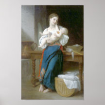 Bouguereau - caresses de premières affiches