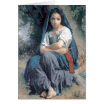 Bouguereau - La petit Tricoteuse Cartes