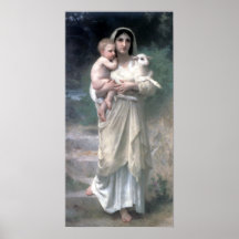 Bouguereau - Les Agneaux Affiche