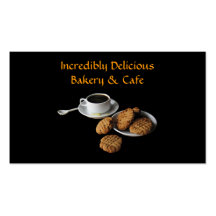 Boulangerie et café modèles de cartes de visite