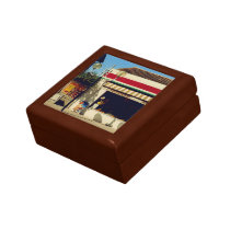 Boulangerie française de village boîtes décorées