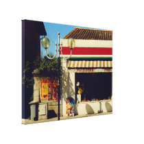 Boulangerie française de village impressions sur toile