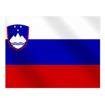 Boule 2014 de drapeau du Brésil Slovénie du footba Carte Postale