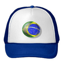 Boule brésilienne de drapeau du football de samba  casquettes
