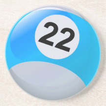 Boule de billards du numéro 22 dessous de verres