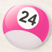 Boule de billards du numéro 24 dessous de verres