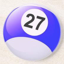 Boule de billards du numéro 27 dessous de verres