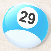 Boule de billards du numéro 29 dessous de verre