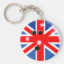 Boule de bowling de la Grande-Bretagne Keychain Porte-clef