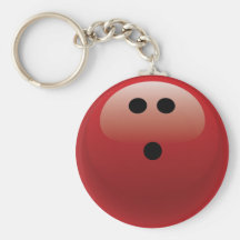 BOULE DE BOWLING ROUGE PORTE-CLEF