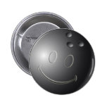 BOULE DE BOWLING SOURIANTE DE VISAGE BADGES