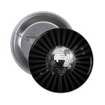 Boule de disco de miroir sur le noir badge