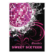 Boule de disco - invitation du bonbon 16