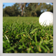 Boule de golf sur l'affiche de cours