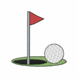 Boule de golf sur le vert vestes