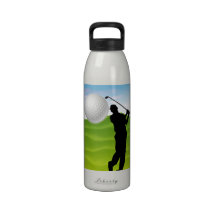 Boule de golf venant à vous bouteille d'eau réutilisable