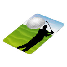 Boule de golf venant à vous copie magnet en vinyle
