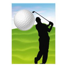 Boule de golf venant à vous faire-parts