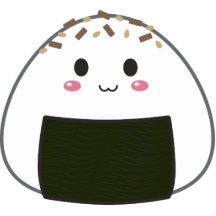 Boule de riz de Kawaii "Onigiri" avec des écrimage Photo Sculpture