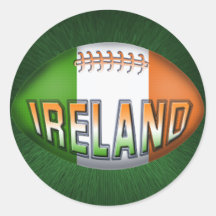Boule de rugby de l'Irlande Autocollants