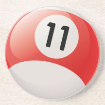 Boule des billards onze dessous de verres