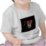 Boule et filet de basket-ball t-shirts