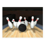 Boule et goupilles de bowling : modèle 3D : Carte Postale
