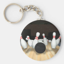 Boule et goupilles de bowling : modèle 3D : Porte-clef