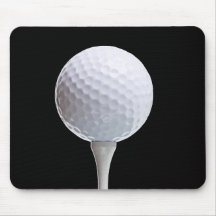 Boule et pièce en t de golf sur Noir customisé Tapis De Souris